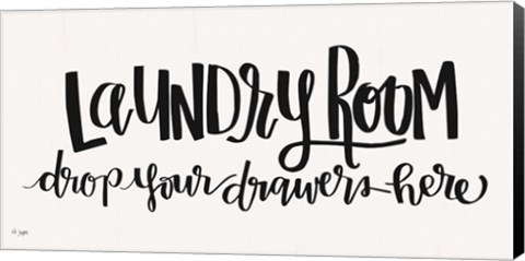 Framed Laundry Room Drop Your Drawers Print