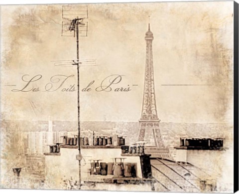 Framed Les Toits De Paris Print