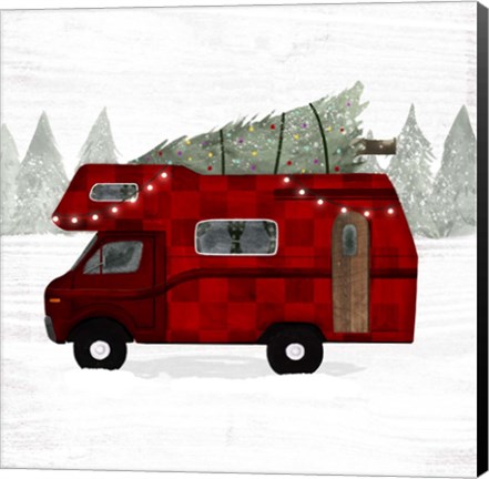 Framed Yuletide Camper II Print