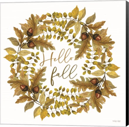 Framed Hello Fall Wreath Print