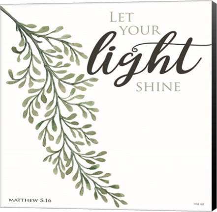 Framed Let Your Light Shine Print