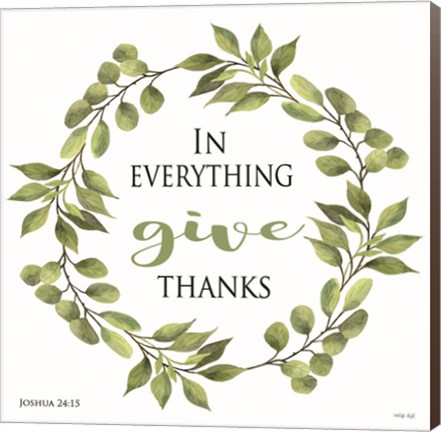 Framed In Everything Give Thanks Wreath Print