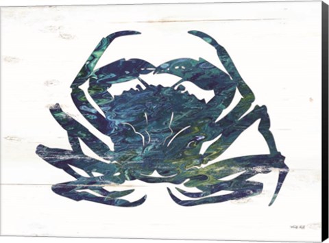 Framed Blue Coastal Crab Print