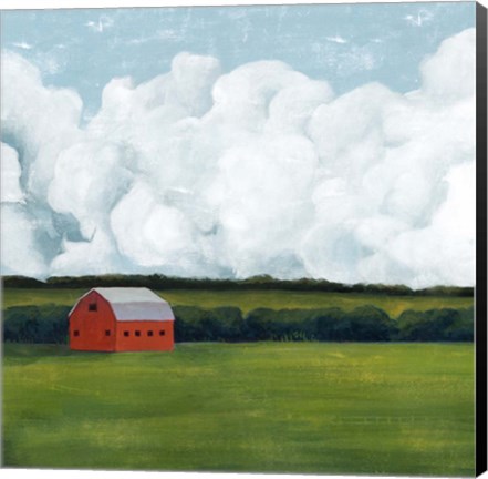 Framed Lone Barn I Print