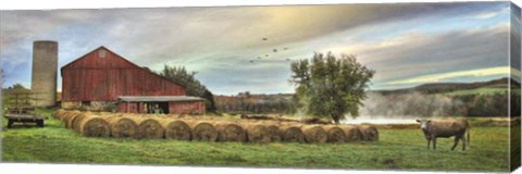 Framed Hay Harvest Print