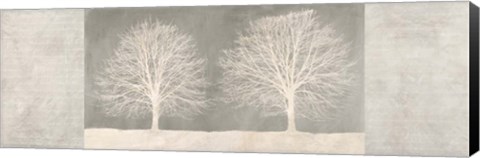 Framed Trees on Grey panel Print