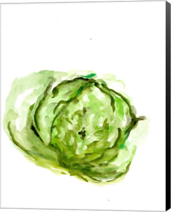 Framed Veggie Sketch plain IX-Lettuce Print