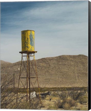 Framed Yellow Water Tower I Print