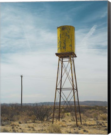 Framed Yellow Water Tower II Print