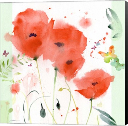 Framed Poppies Chinoise Print