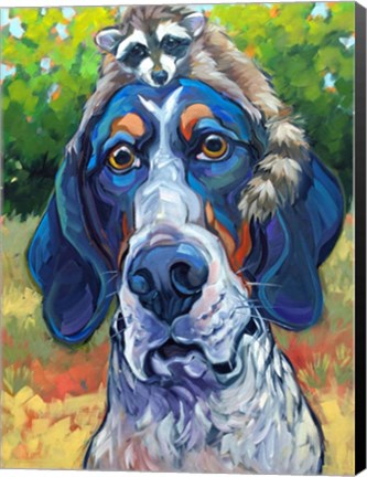 Framed Coonhound Print