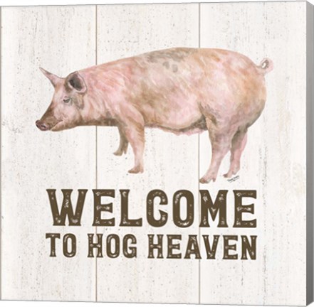 Framed Farm Life VII-Hog Heaven Print