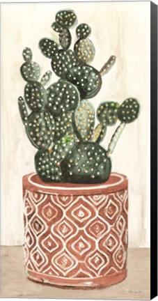 Framed Cactus in Pot 1 Print