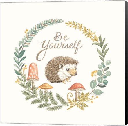 Framed Be Yourself Hedgehog Print