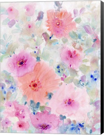 Framed Bright Floral Design II Print