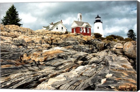 Framed Harbor Lighthouse II Print