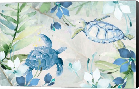 Framed Watercolor Sea Turtles Print