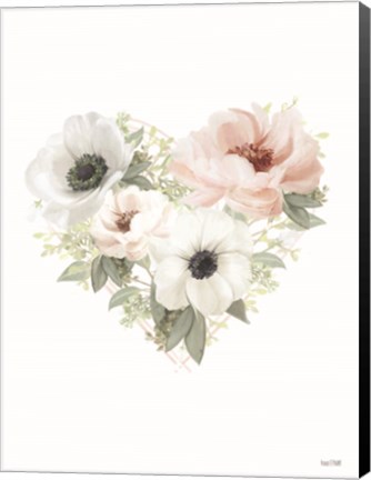 Framed Floral Heart Print