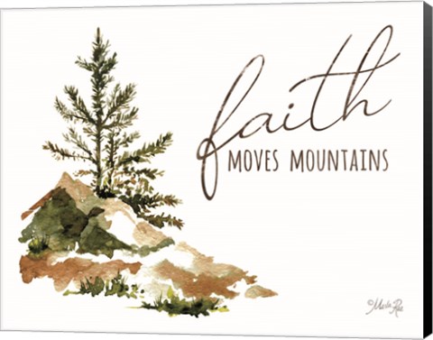 Framed Faith Moves Mountains Print