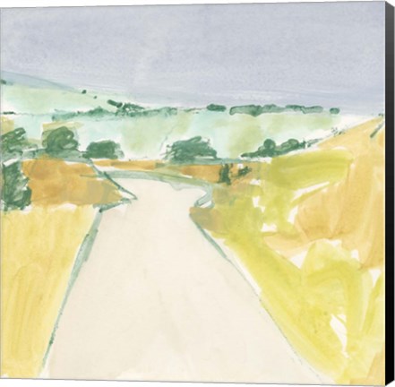 Framed Country Road Sketch II Print