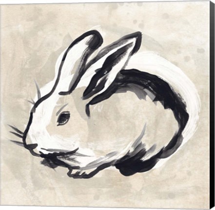 Framed Antique Rabbit II Print