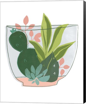 Framed Terrarium Cameo V Print