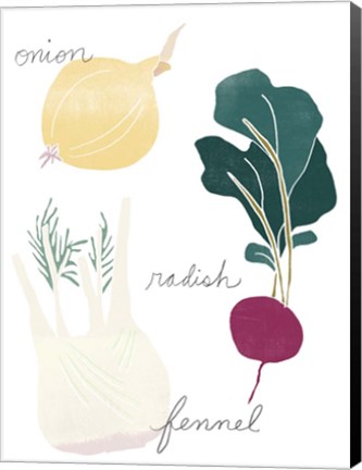 Framed Simple Veggies II Print