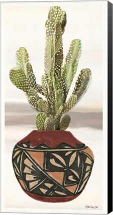 Framed Cactus in Pot 2 Print