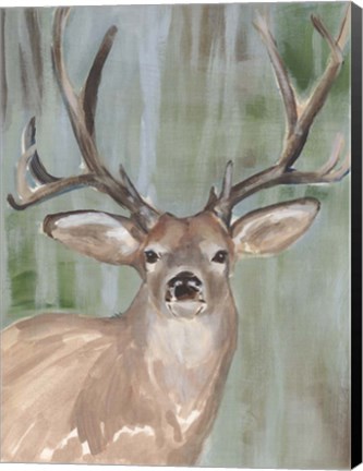 Framed Roaming Buck I Print