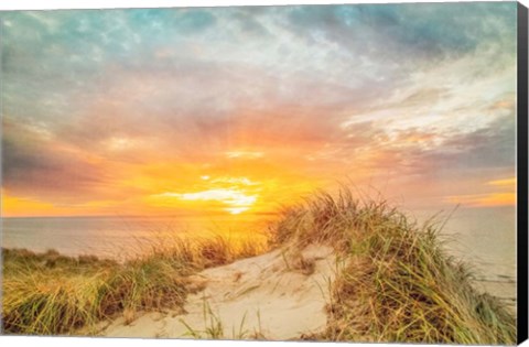 Framed Sunset over The Dunes Print