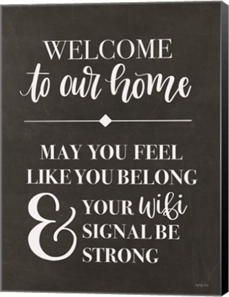 Framed Welcome to Our Home Print