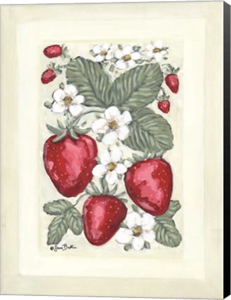 Framed Sweet Summer Strawberries II Print