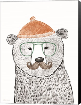 Framed Hipster Bear Print