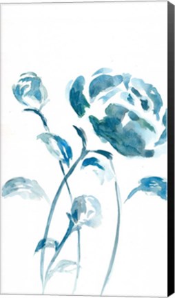 Framed Blue Peonies II Print