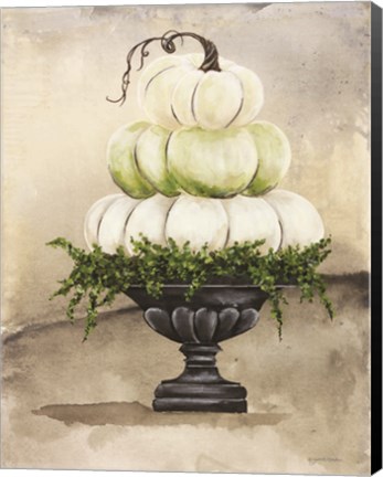 Framed Triple Pumpkin Urn Print