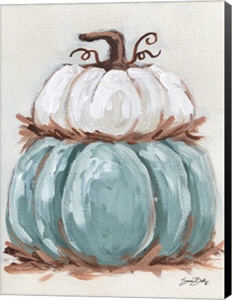 Framed Pumpkin Stack II Print