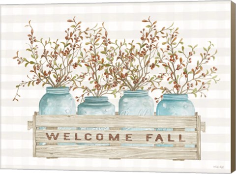 Framed Welcome Fall Jars Print