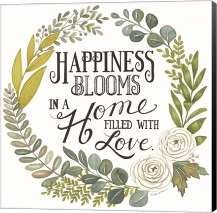 Framed Happiness Blooms Print