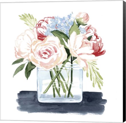 Framed Loose Watercolor Bouquet I Print