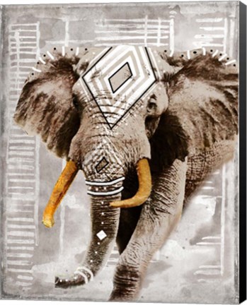 Framed Modern Boho Elephant Print