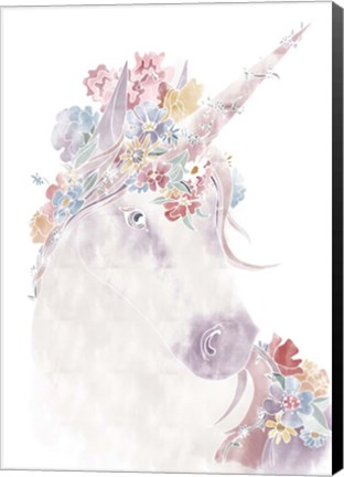 Framed Unicorn Floral Print