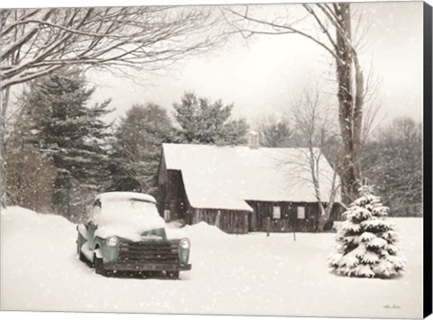 Framed Winter on the Old Farm Print