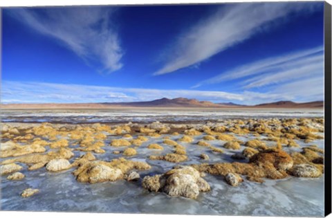 Framed Panoramic View Of the Salar De Tara in Chile Print