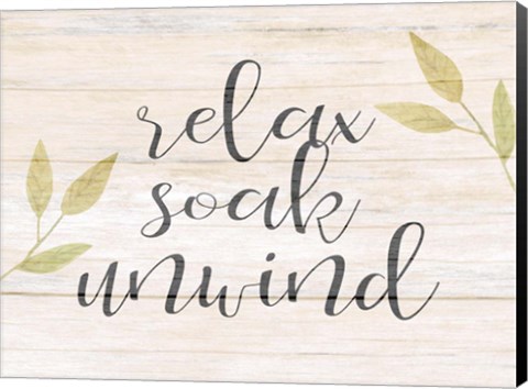 Framed Relax Soak Unwind Print