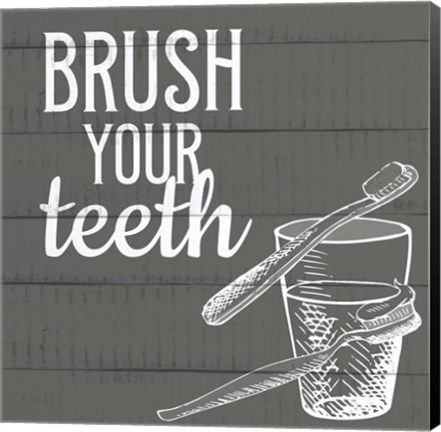 Framed Brush Your Teeth Print