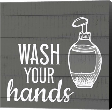 Framed Wash Your Hands Print