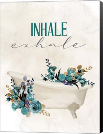 Framed Inhale Exhale Tub Print