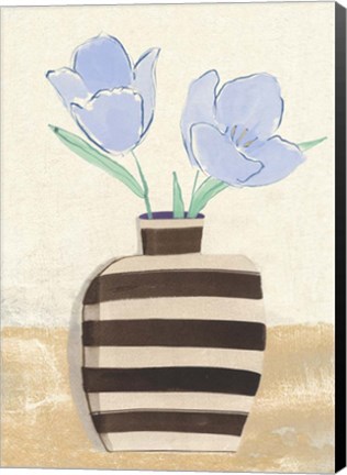 Framed Vase with Tulips II Print