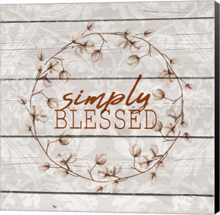 Framed Simply Blessed Cotton Print