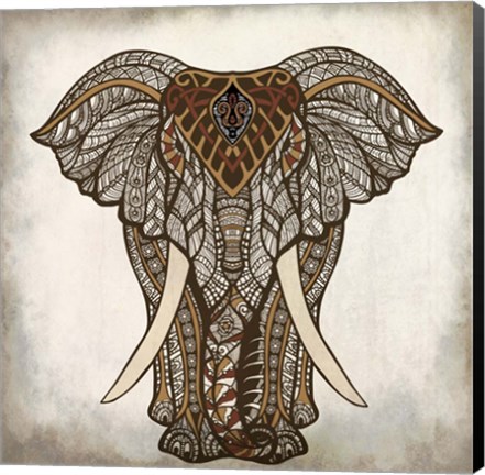 Framed Mandala Elephant Print